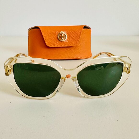 NEW TORY BURCH LIGHT YELLOW PLASTIC SUNGLASSES TY7194U 1952/3H 55-17-140 main image 6